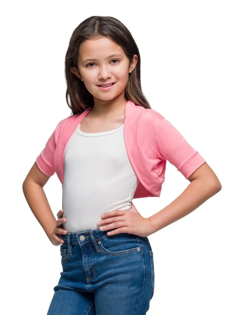 24seven Comfort Apparel 24sevenkid Girls Open Front Bolero Shrug 2
