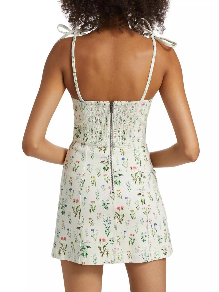 Alice + Olivia Jensen Floral Denim Minidress 5