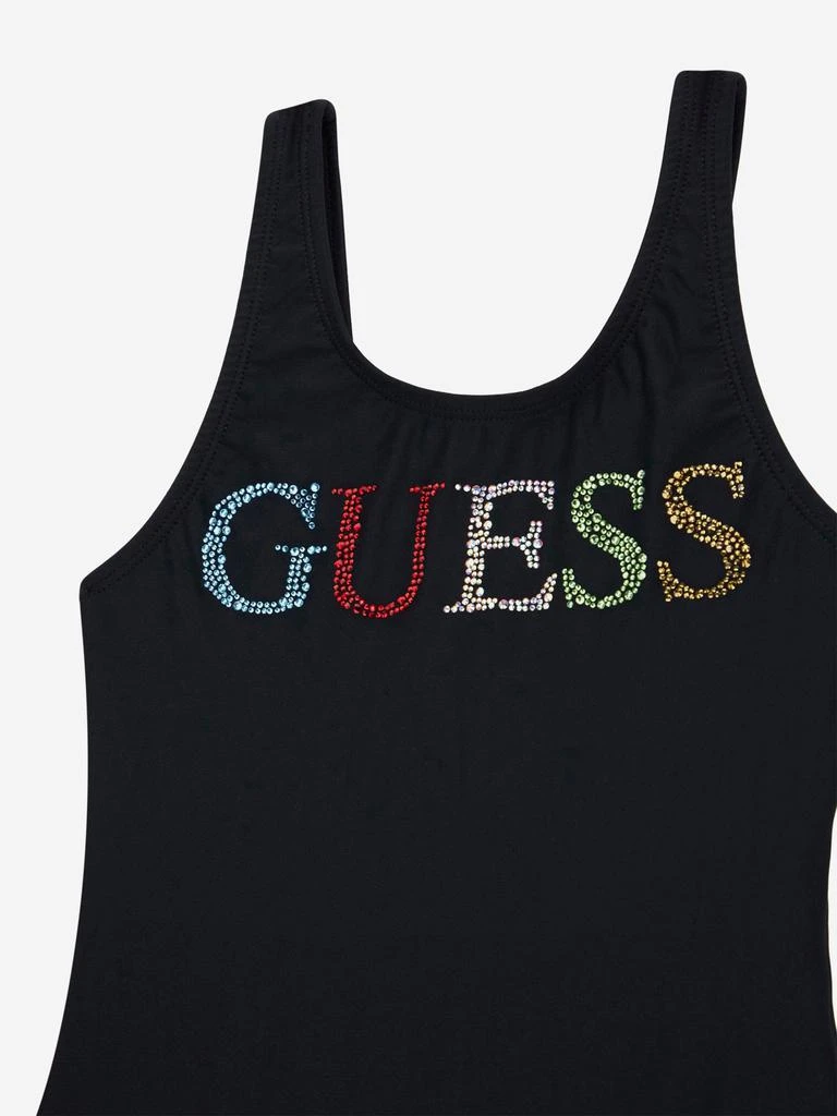 GUESS Girls Logo Swimsuit in Black 3