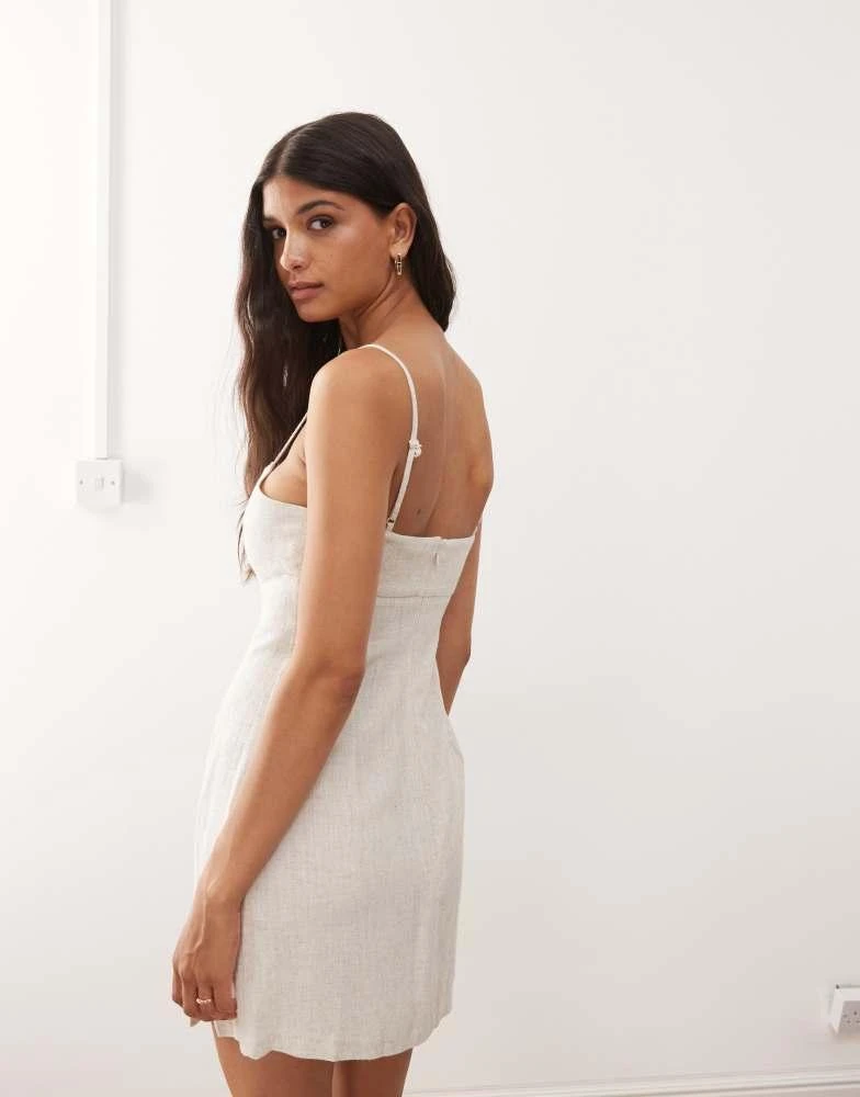 chinese dress ladies Cami NYC Tilney Linen Dress in Ceramic