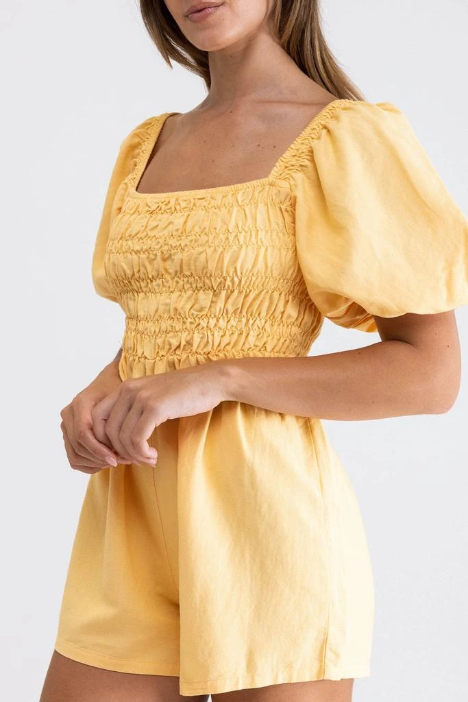 预计3周后发货 Rhythm Combinaison Maia Smocked - Butter - Femme 3