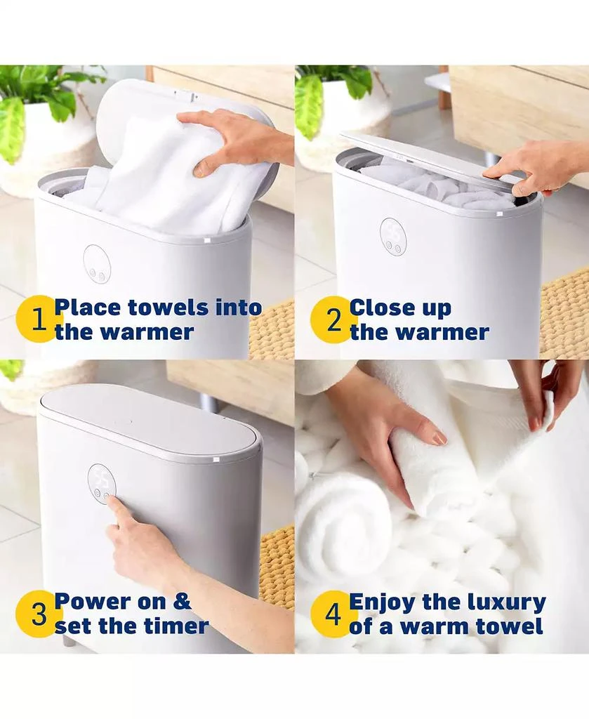 Livefine Towel Warmer, Large Bucket Style Towel Heater with LED Display - Fits Two 40"x70” Towels 2