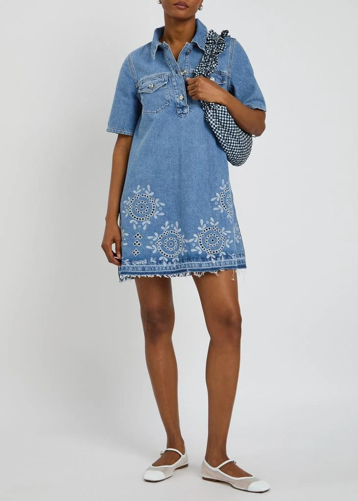 knee length dresses for ladies Broderie Anglaise Mini Dress