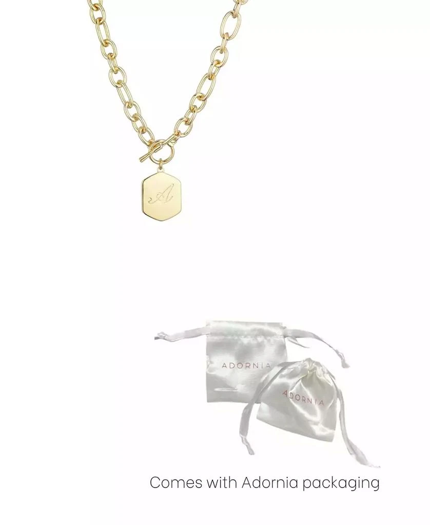 ADORNIA Gold Monogram Initial Chunky Toggle Necklace 3