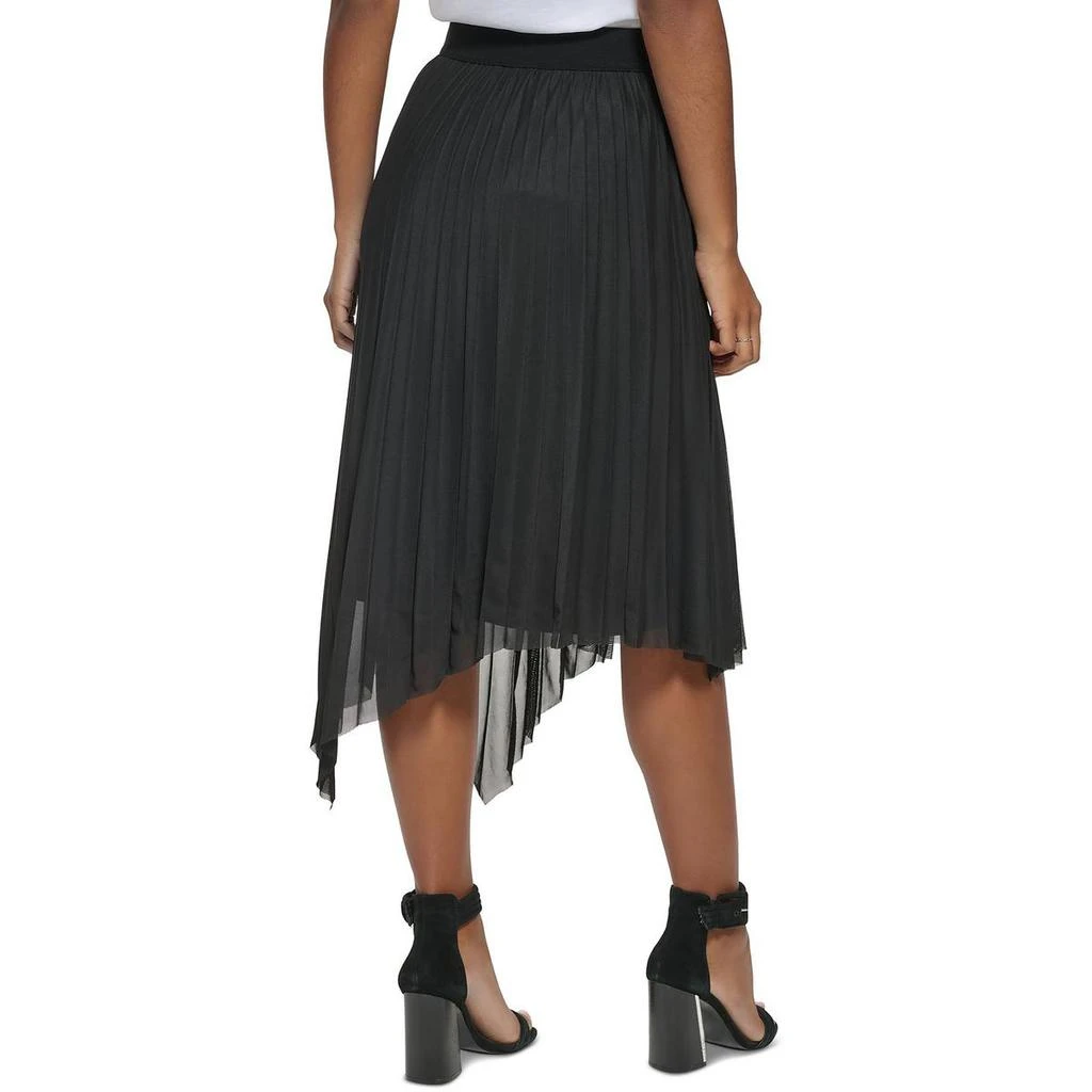 Calvin Klein Womens Pleated Pull On Asymmetrical Skirt 2