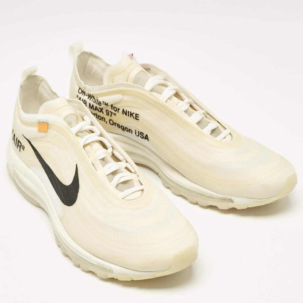 Off-White Off White x Nike White Mesh and Rubber Air Max 97 Sneakers Size 45 4
