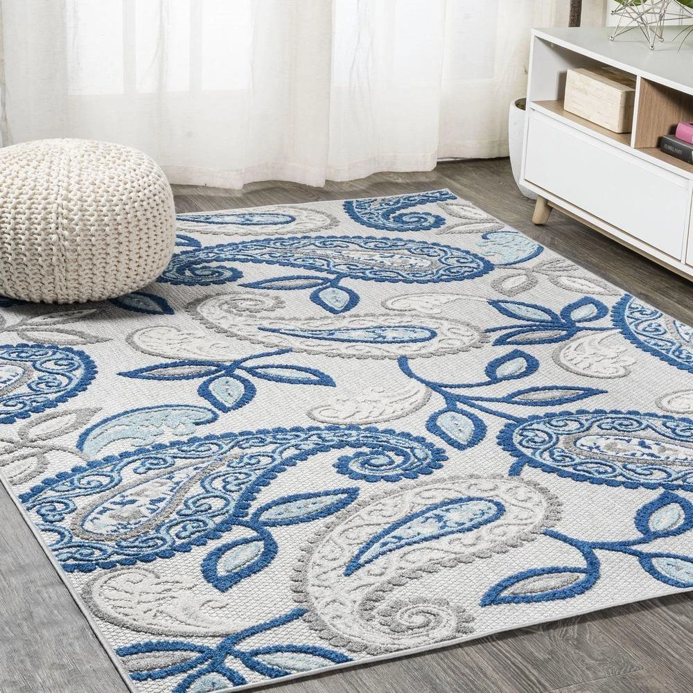 JONATHAN Y Julien Paisley High-Low Indoor/Outdoor Area Rug 1