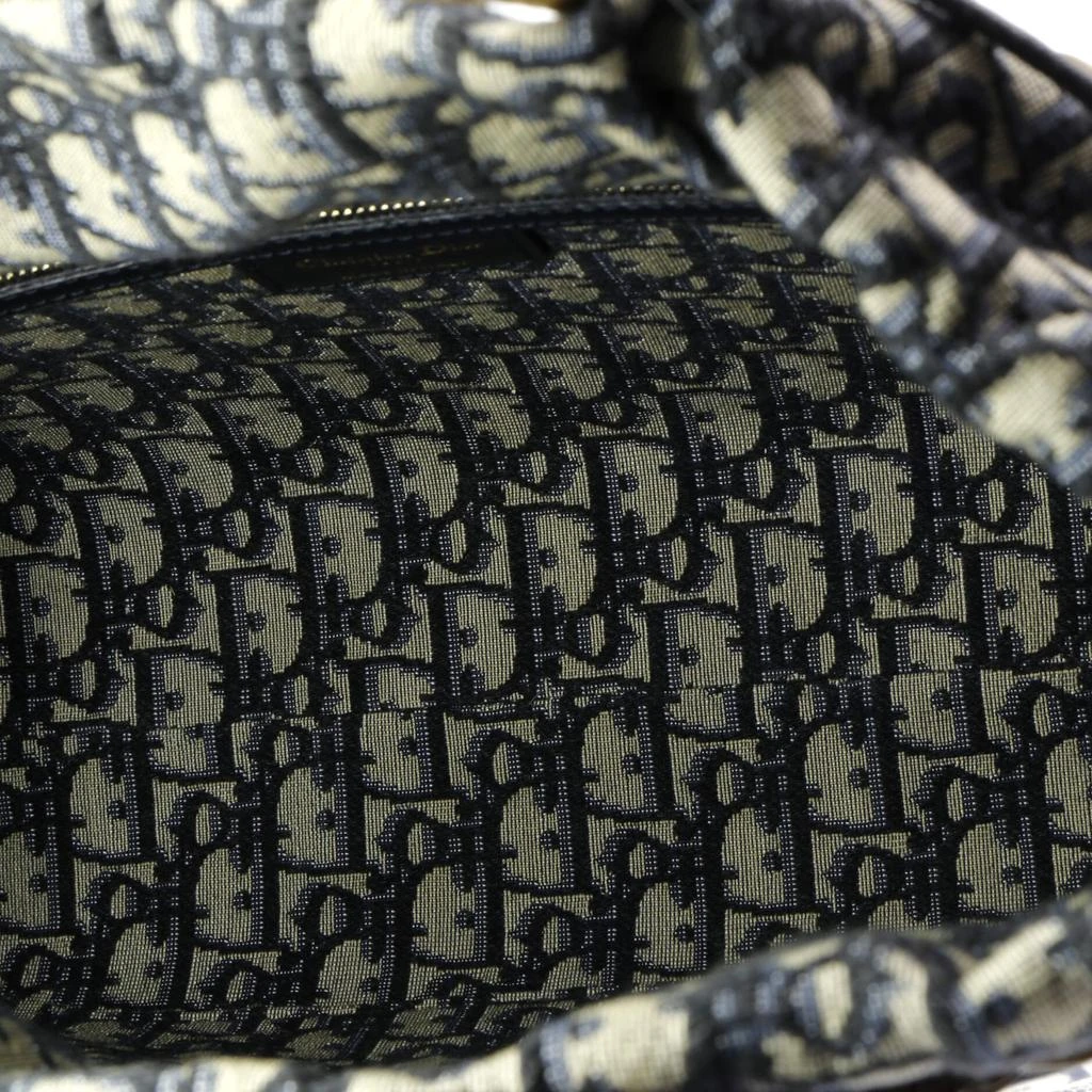 Dior Basket Bag Wicker and Oblique Canvas Large 5