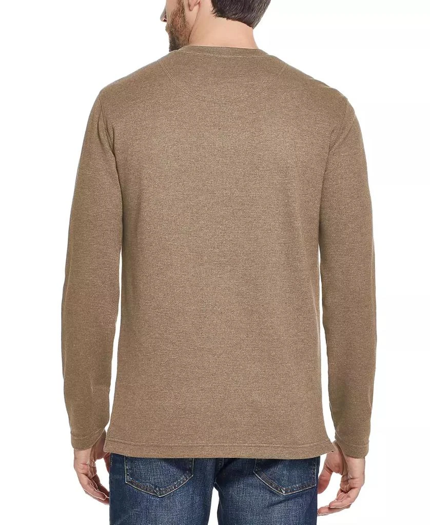 Weatherproof Vintage Men's Long Sleeved Waffle Henley T-shirt 2
