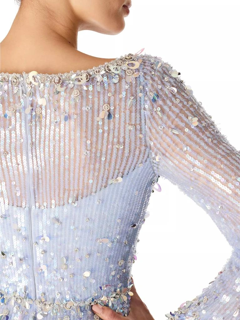 Jenny Packham Kestra Sequined Sheath Gown 5