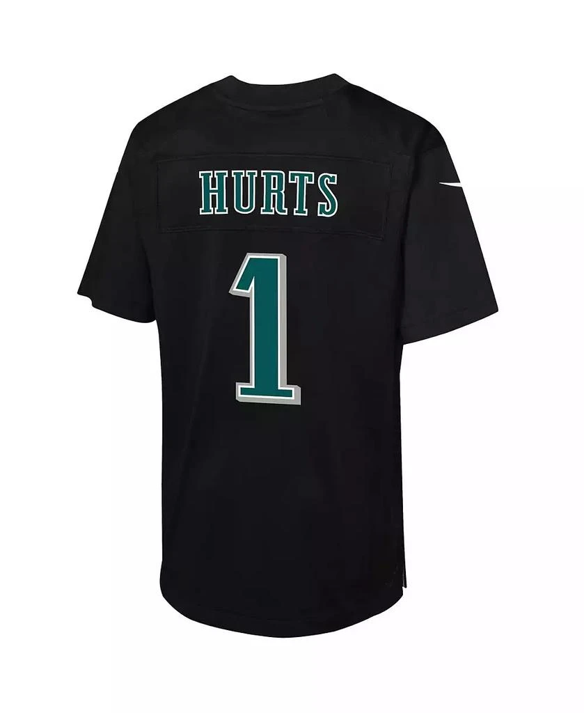 NIKE Big Boys and Girls Jalen Hurts Carbon Black Philadelphia Eagles Super Bowl LIX Patch Fashion Game Player Jersey 2