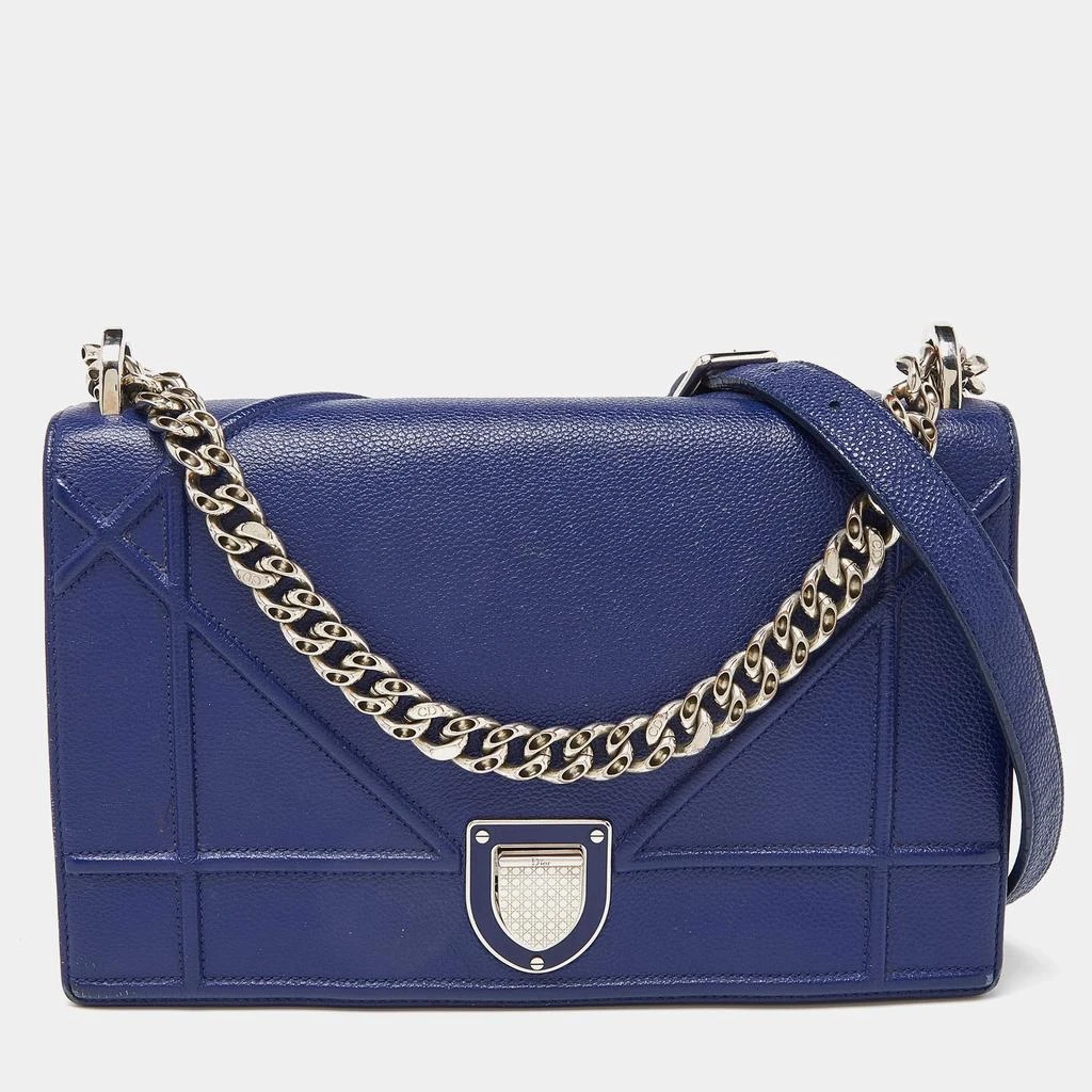 Dior Dior Blue Leather Medium Diorama Flap Shoulder Bag 1