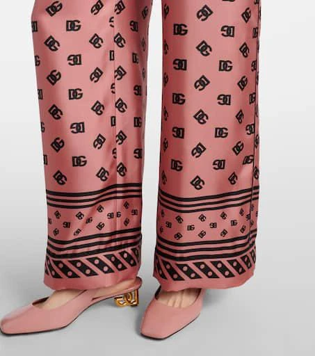 Dolce 
Gabbana DG silk satin palazzo pants 5