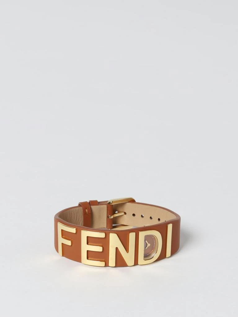 Fendi Fendi Fendigraphy watch in steel and leather 1