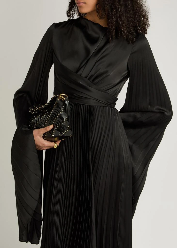 A.W.A.K.E MODE Pleated wrap-effect satin midi dress 5