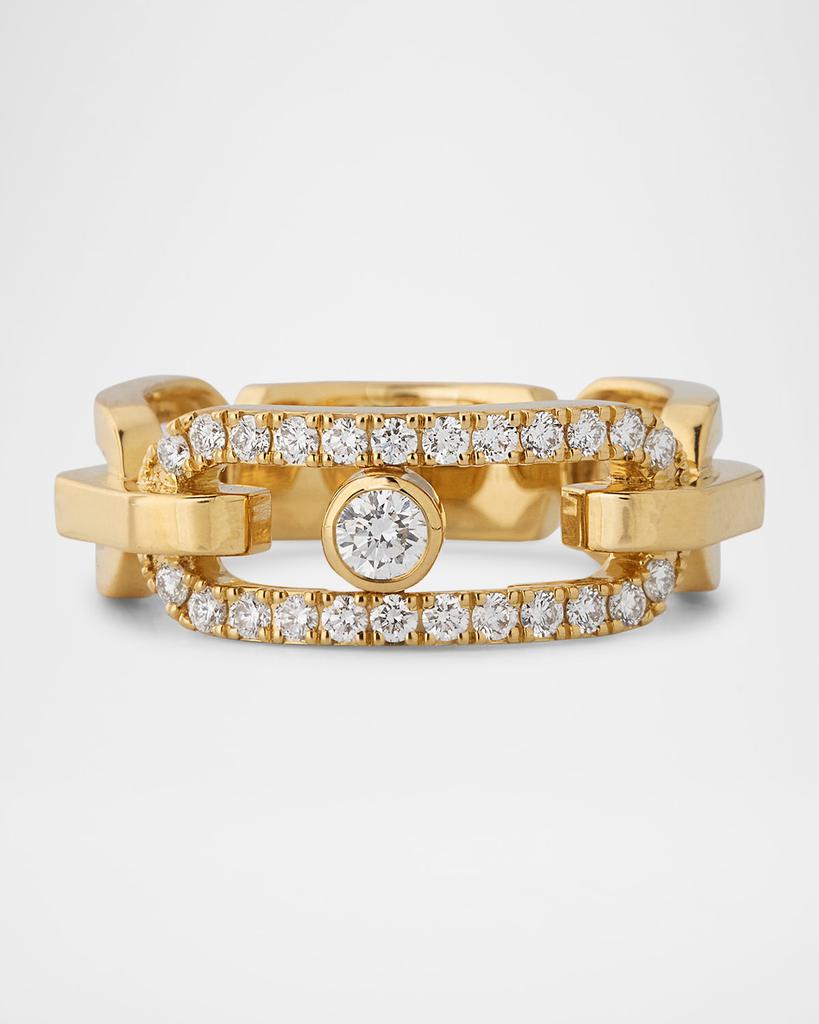 Messika Move Link 18K Yellow Gold Diamond Ring
