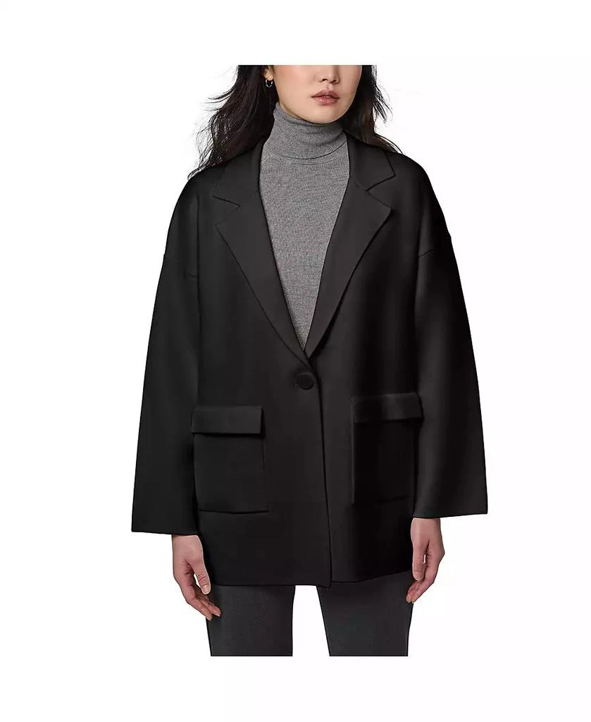 Bernardo Women's Knit Blazer with Patch Pockets 1