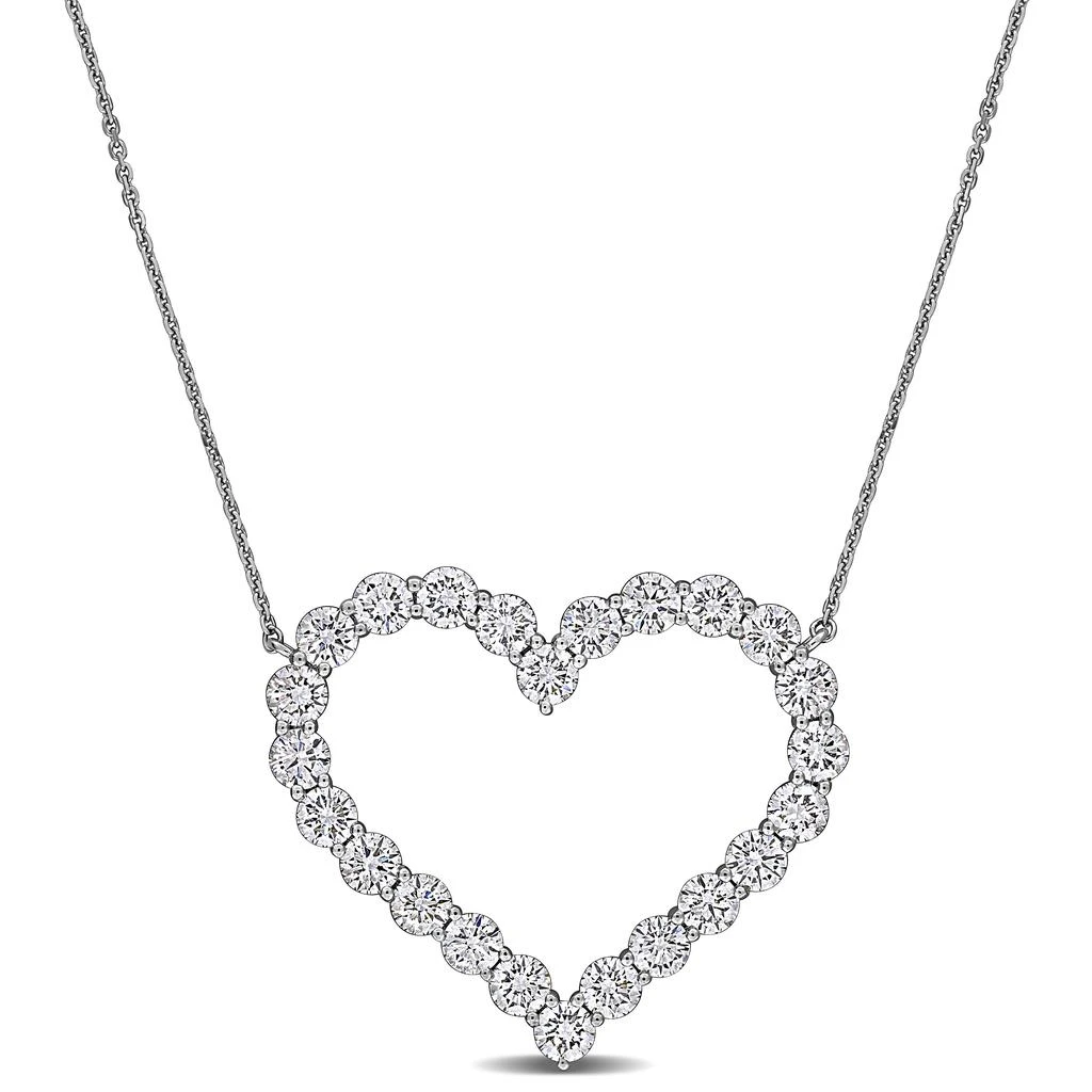 Mimi
Max Created Forever 4 4/5ct TW Lab-Grown Diamond Open Heart Necklace 14k White Gold