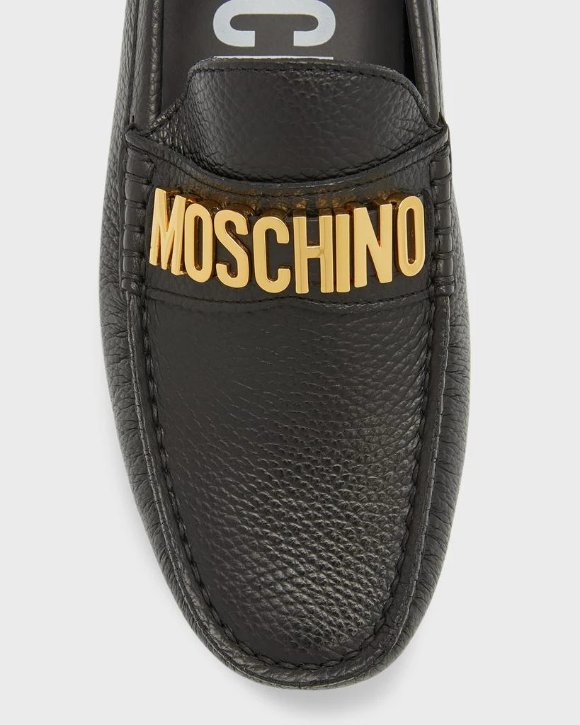 Moschino Men's Logo Leather Drivers 5