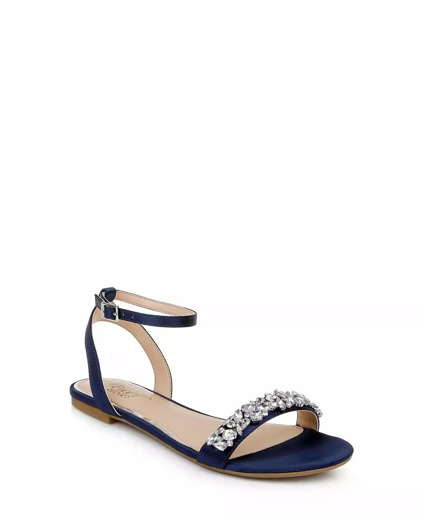Badgley Mischka Women's Ohara Embellished Evening Flat Sandals