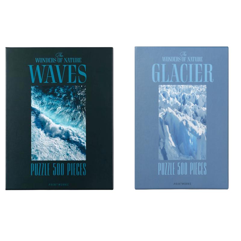 PRINTWORKS The wonders of nature waves and glacier 500 pieces puzzle set
