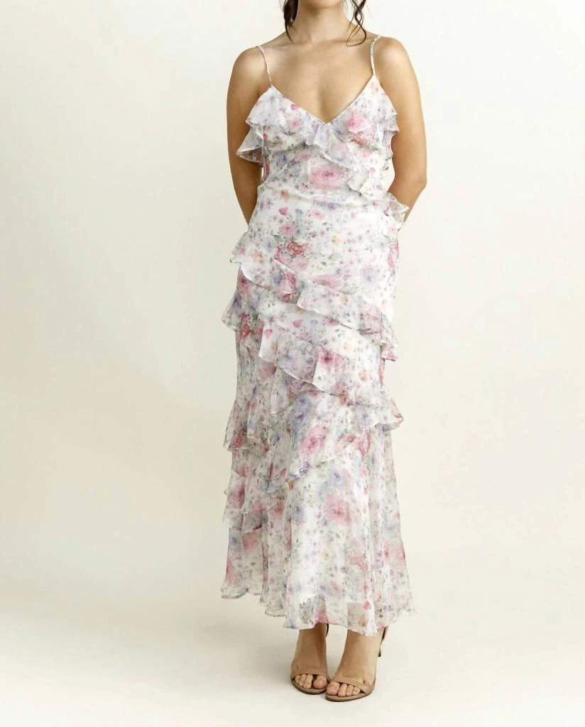 halter top mother of the bride dresses Floral Halter Evening Dress with Sparkle Beads Trendy Gray Mother of the bride Dress with watermelon and blue decorations main image 1