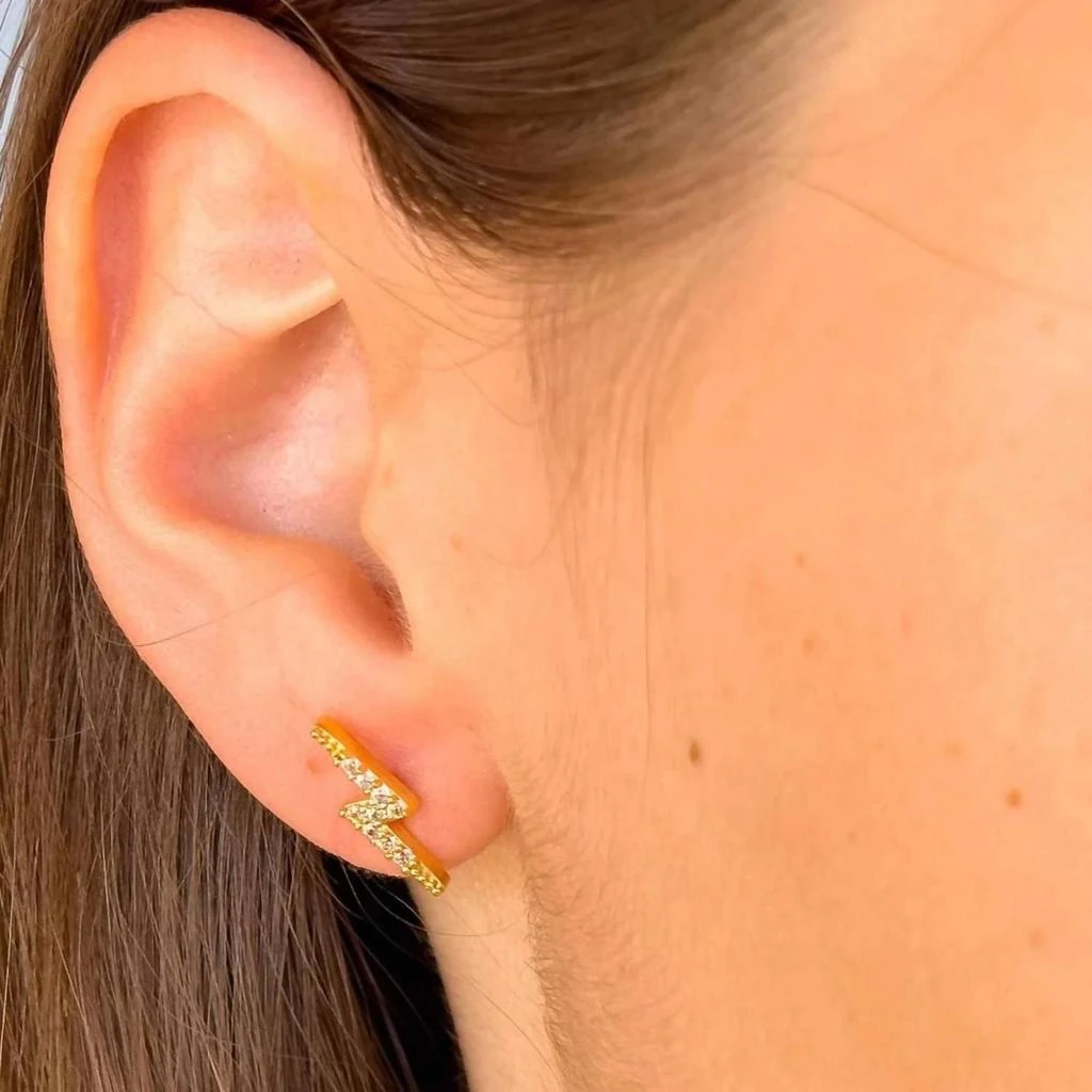 The Crowns The Crowns - Women
s Agnetha Lightning Bolt Earrings 2