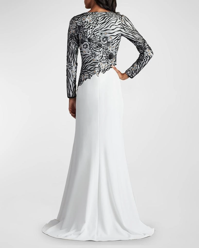 fitted lace wedding dress Tadashi Shoji