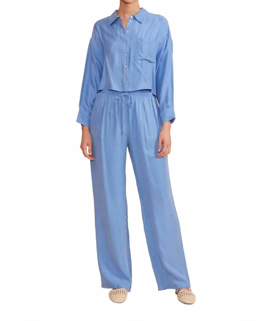 Lucy Paris Grady Relaxed Pants In Periwinkle 1