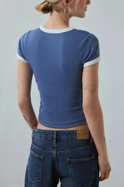 BDG BDG Too Perfect Buen Apetito Graphic Ringer Baby Tee 3
