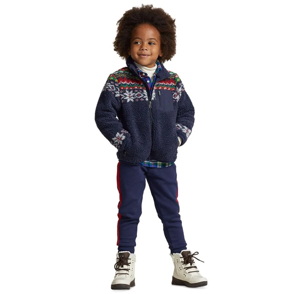 Polo Ralph Lauren Toddler and Little Boys Fair Isle Teddy Fleece Jacket 3