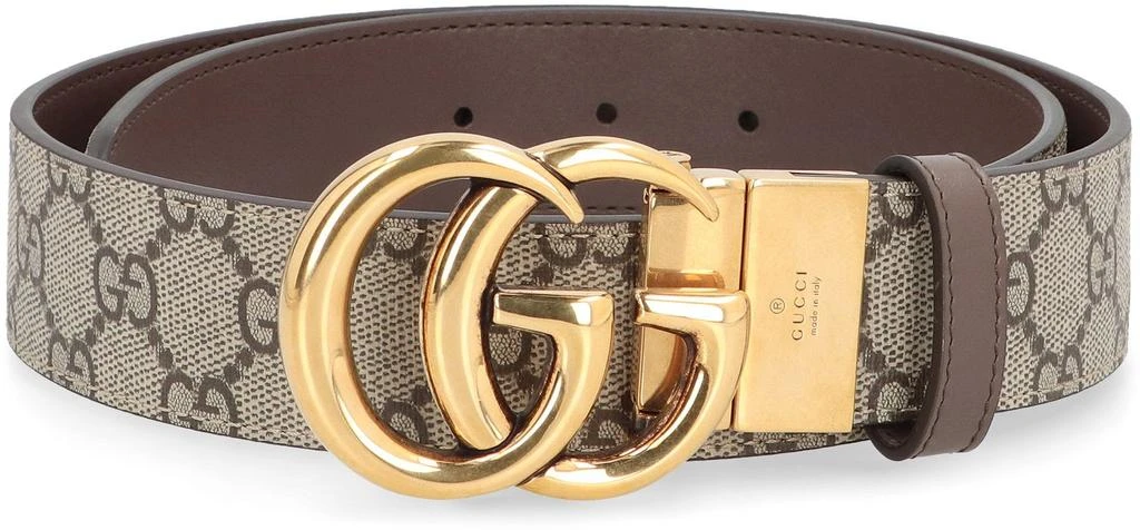 Gucci Gucci Leather And Gg Supreme Fabric Reversible Belt 2