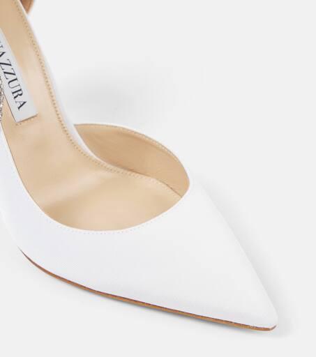 Aquazzura Very Bow Tie crystal-embellished pumps 39.5 - High