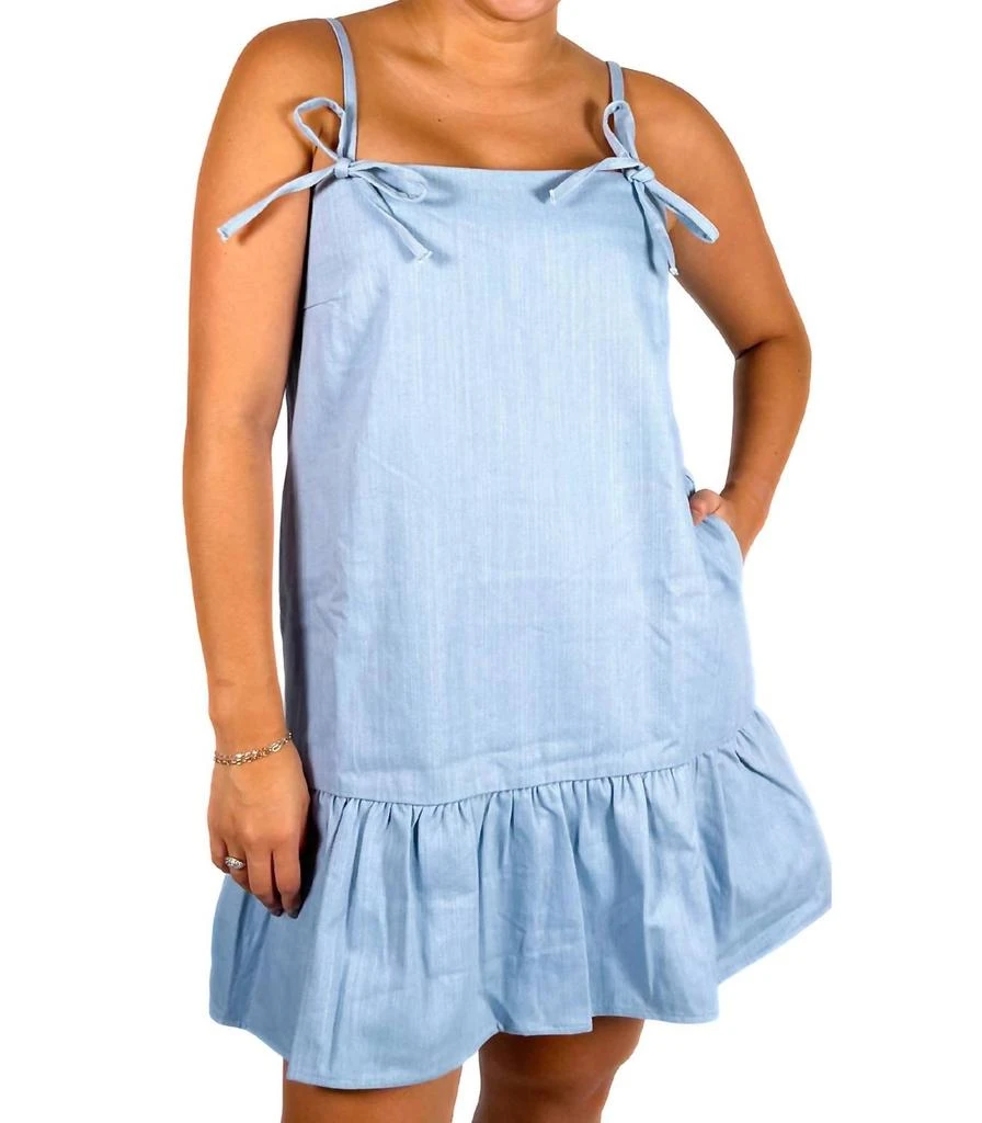 Shop Maddie Bow Strap Mini Dress In Blue on Sale at BeyondStyle  Get 53%  Off Maddie Bow Strap Mini Dress In Blue with Limited-Time Flash Deals,  Exclusive Discounts, and Special Offers.