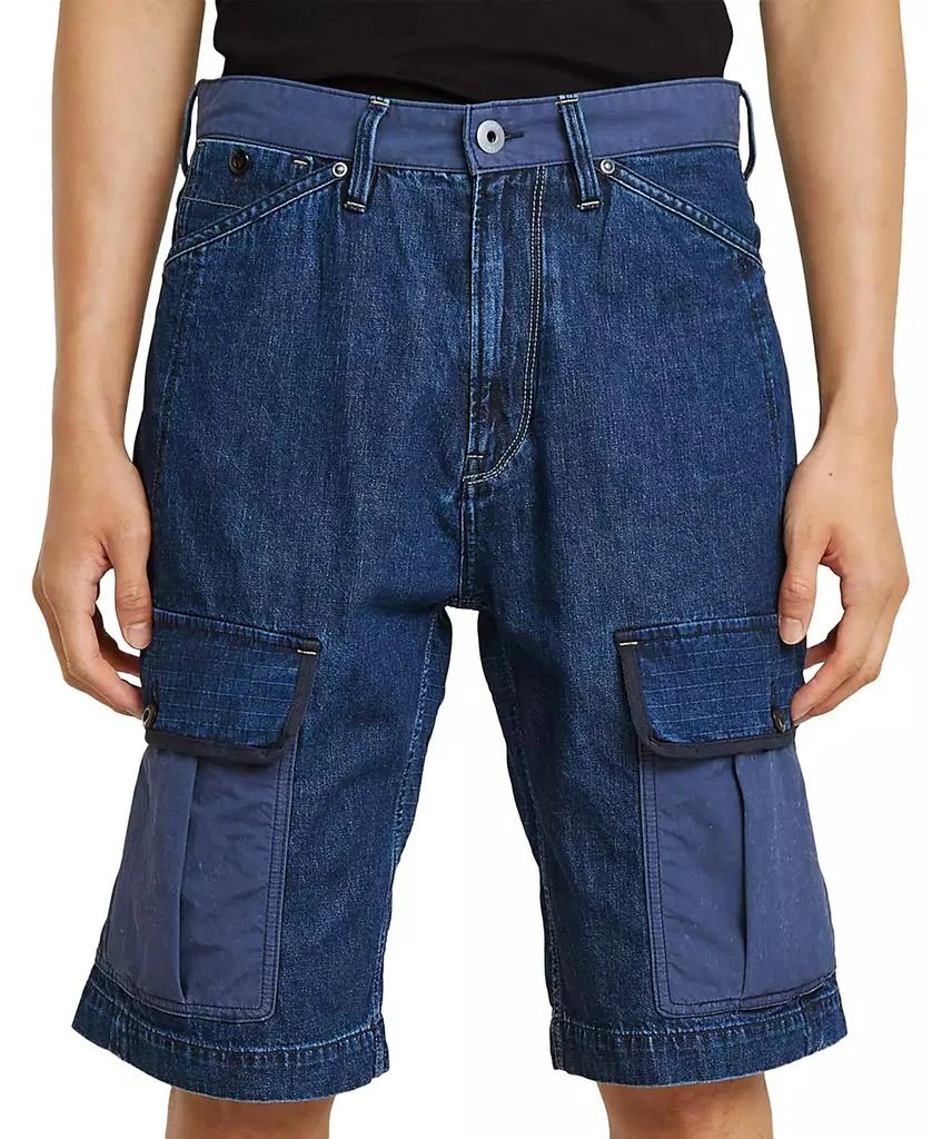 G-Star Men's Bend 3D Relaxed Fit 12.6" Denim Cargo Shorts 1