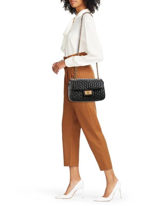 Karl Lagerfeld Paris Agyness Quilted Leather Shoulder Bag 2