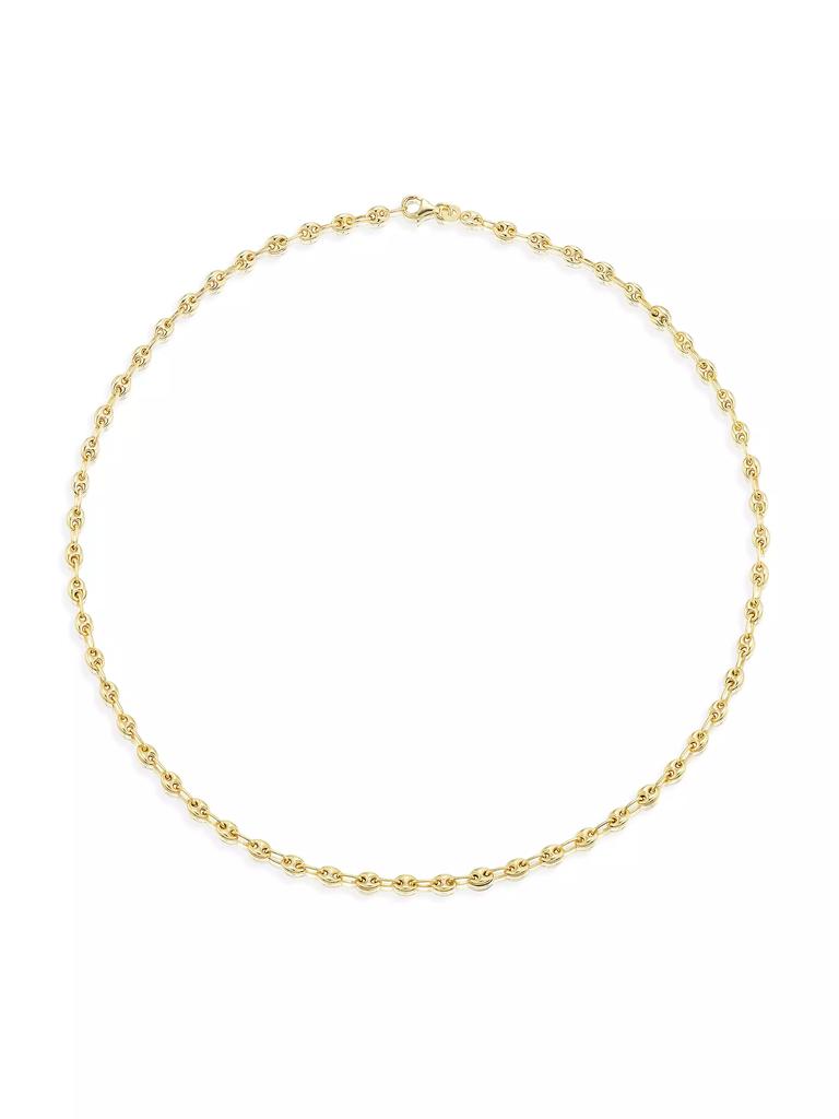 Sheryl Lowe Puffy Graduated Mariner Sterling 14K Yellow Gold Necklace