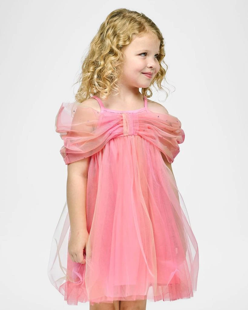 Hannah Banana Girl's Off The Shoulder Ombre Tulle Dress, Size 4-10 3