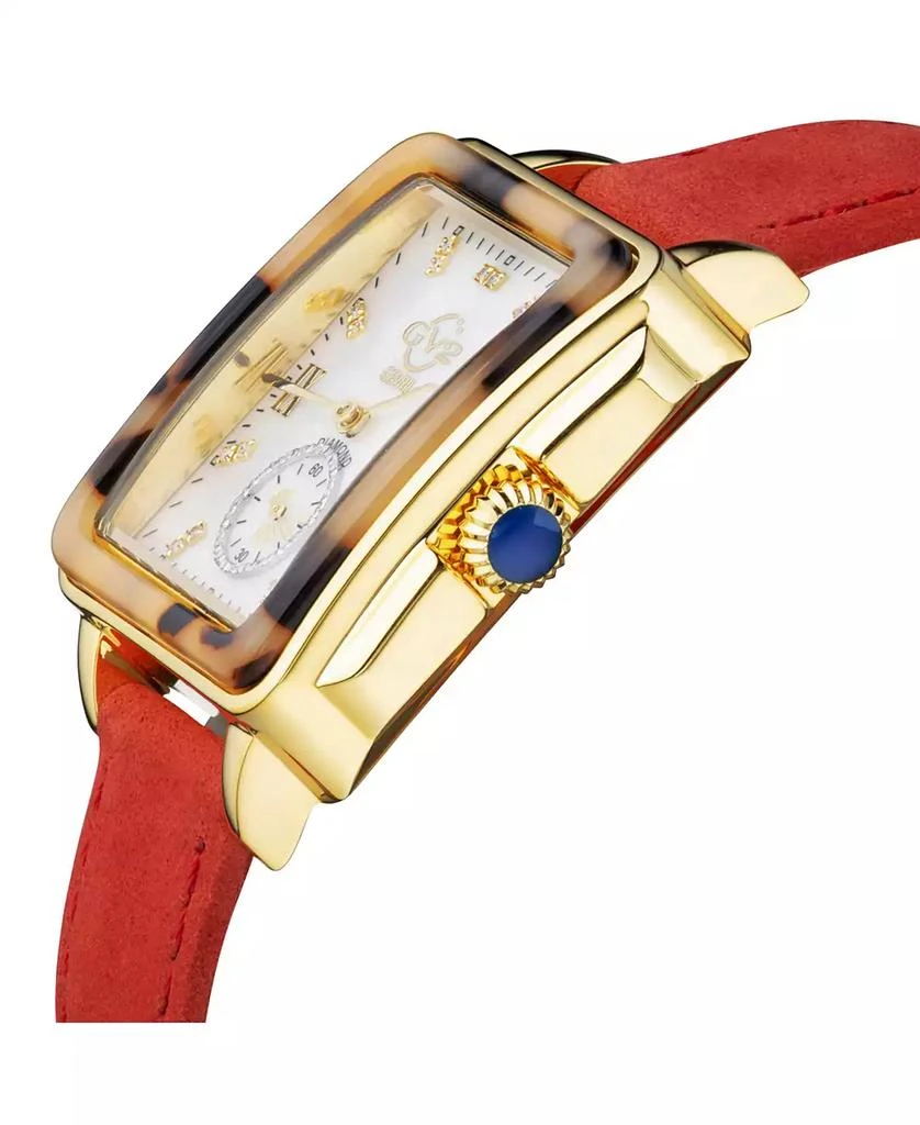 Gevril GV2 Women's Bari Tortoise Red Leather Swiss Quartz Strap Watch 34 mm 3