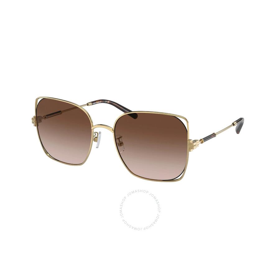 Tory Burch Brown Gradient Square Ladies Sunglasses TY6097 331613 55