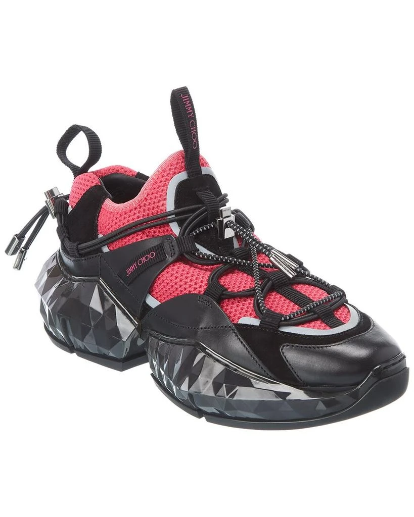 Jimmy Choo Diamond Trail/F Leather & Mesh Sneaker 1