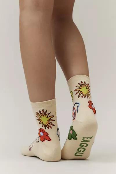 BAGGU BAGGU Birds Crew Sock
