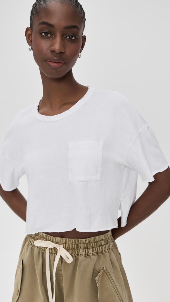James Perse Cropped Relaxed Fit Pocket Tee