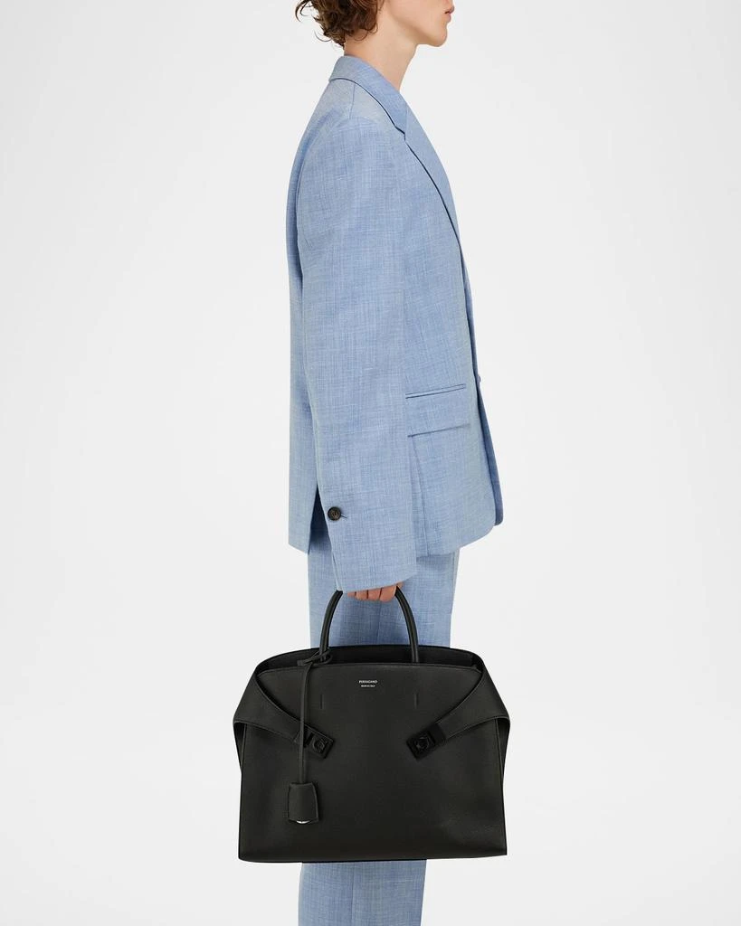 Salvatore Ferragamo Men's Hug Leather Briefcase 2