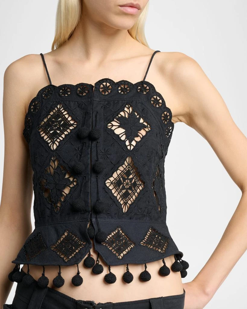 Isabel Marant Nelssy Broderie Anglaise Sleeveless Top 5