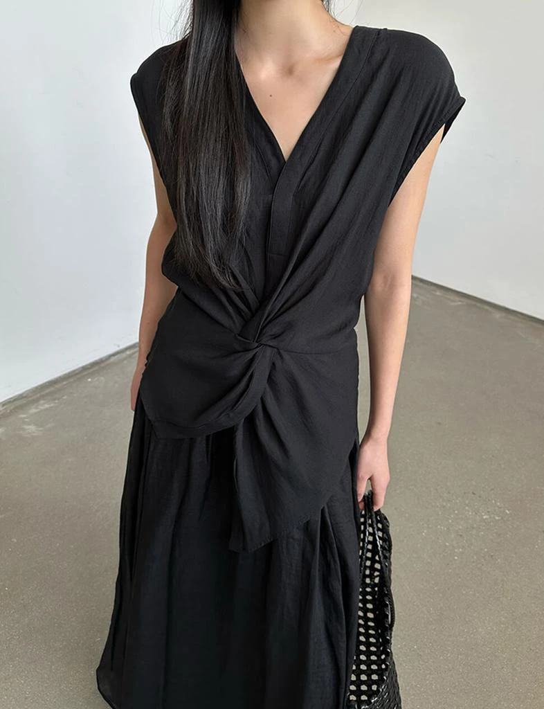 Pixie Market Black Twist Front Top-PREORDER 1