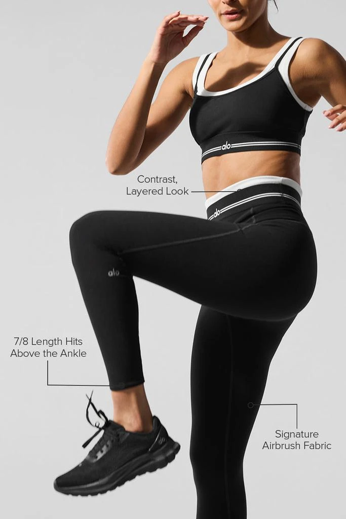 Alo Airbrush High-Waist 7/8 Better Together Legging - Spearmint/White 2