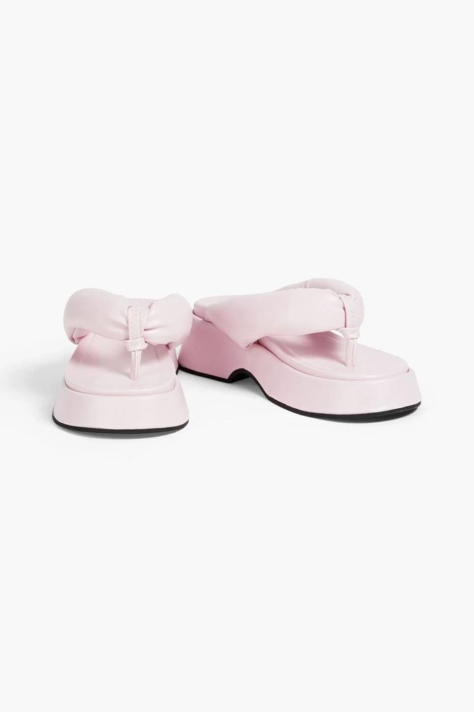 Ganni Padded faux leather platform sandals 2