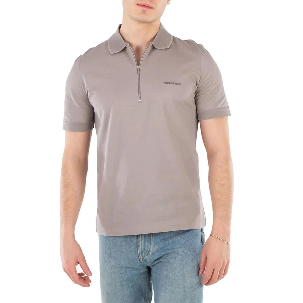 Salvatore Ferragamo Ferragamo Short Sleeved Zip Up Polo Shirt 1