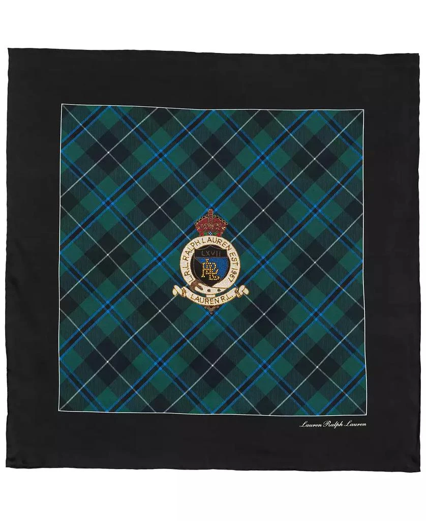 Ralph Lauren Gifting Plaid and Logo Square Scarf 1